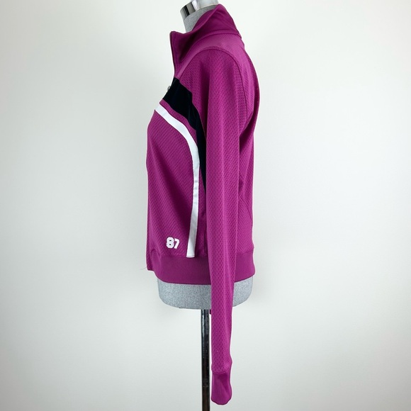Nike Retro Mesh Chainstitch Embroidered Women's Purple and Black Jacket - Picture 4 of 9